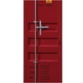 thumbnail image 3 of JERFIT Red Metal Wardrobe with Lock, 1-Door Storage Cabinet with Shelf and Hanging Rod for Bedroom, Closet Organization, 3 of 6