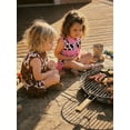 thumbnail image 5 of Toddler Cowgirl Outfit Girls Western Shirt Ruffle Sleeve Top Shorts Set Kids Denim Outfit, 5 of 9