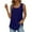 Blue, variant on BYHONG Women's Loose Pleated Square Neck Tank Top Summer Sleeveless Vest Blouse, Plus Size Casual Top for Women Hot Pink S