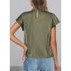 thumbnail image 2 of Blusa PRETTYGARDEN de Satén con Mangas con Volantes Verde Militar Talle Grande, 2 of 5