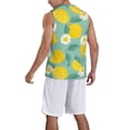 thumbnail image 2 of Naloa Lemons Chamomile Flowers And Leaves Basketball Jersey Reversible Men's Mesh Athletic Sports Shirts Training Practice S-4XLSmall, 2 of 6