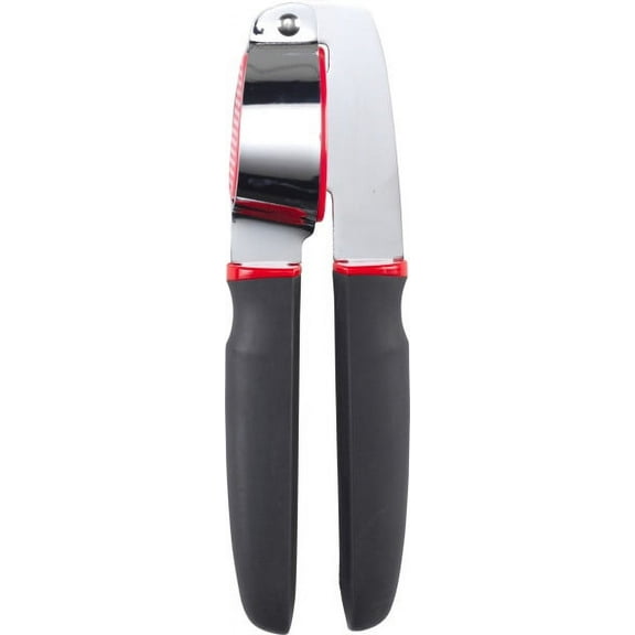 Garlic Press, Stainless Steel Head, Dishwasher Safe, Black/Red, GoodCook