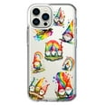 thumbnail image 1 of MUNDAZE Apple iPhone 11 Pro Max Shockproof Clear Hybrid Protective Phone Case Colorful Neon Glow Rainbow Gnomes Cover, 1 of 5