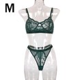 thumbnail image 1 of Encaje encantador conjunto de ropa interior sujetador ropa interior regalo para mujer, verde oscuro, M 2 piezas Inevent XX000054-27, 1 of 7