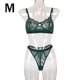 thumbnail image 1 of Encaje sexy conjunto de ropa interior sujetador ropa interior regalo para mujer, verde oscuro, M 2 piezas Sweethay XX000054-27, 1 of 7