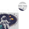 thumbnail image 5 of Yayeee Shower Curtain with Hooks 72"x72" Waterproof Fabric Bathroom Hanging Decor, Green Astronaut Planet, 5 of 5