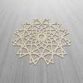 thumbnail image 2 of Mandala Wooden Wall Art, Mesh Inspired Floral Lattice Web Look, Birch Wood Plywood Rustic Wall Art Accent for Hallway Bedroom Living Room Cafes and Offices, 11.4" X 11.4" X 0.1", by Ambesonne, 2 of 5