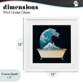 thumbnail image 4 of Stupell Industries Eclectic Bathtub with Kanagawa Wave White Framed Print Under Glass, 13 x 13, by Tobe Fonseca, 4 of 8