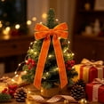 thumbnail image 5 of Lilixerw Orange Christmas Bow Decor for Tree Wreath Wall Festive Holiday Seasonal Bright Charming Classic Warm Elegant Lovely Cheerful Decoration, 5 of 6
