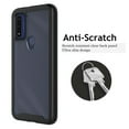 thumbnail image 6 of Sturdy Clear Case for Motorola Moto G Pure 2021, EBIZCITY Full Body Heavy Duty Protection Tempered Glass Screen Protector Shockproof Rugged Case Cover -Black, 6 of 9