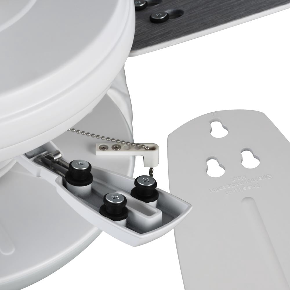 LED Outdoor Matte White Ceiling Fan 