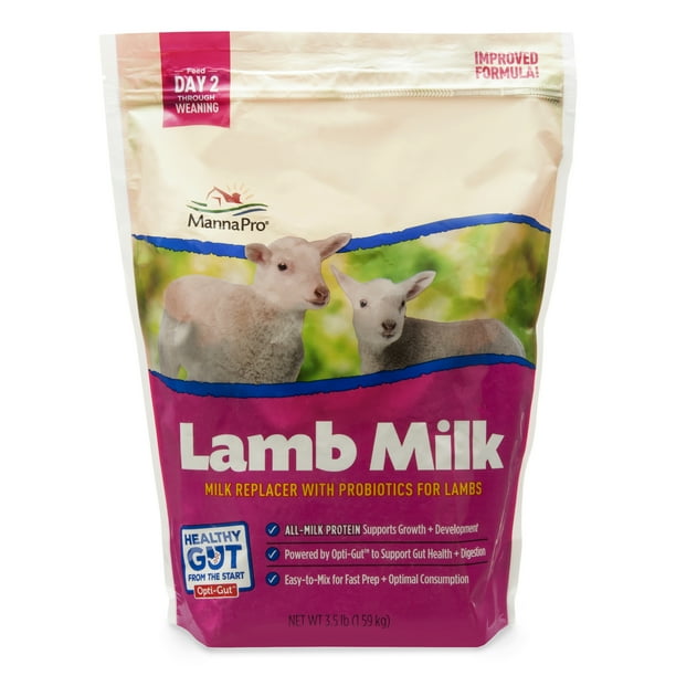 Manna Pro Lamb Milk Replacer with Probiotics for Lambs, 3.5 lb