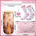 thumbnail image 3 of Set de regalo Boao con lazo rosa, copa de cristal, calcetines, bolsa de cosméticos, llavero, 3 of 7