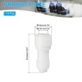 thumbnail image 2 of Uxcell 3/8" to 1/4" OD Water Purifier Straight Connector, Push to Connect,White, 15 Pcs, 2 of 7