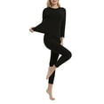 thumbnail image 3 of Gyexs Thermal Underwear for Women - Thermal Underwear for Women Plus, Lightweight Long Sleeve Shirts Two Piece Sets, Black, Size M, 3 of 6