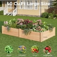 thumbnail image 6 of 8x4 Ft Raised Garden Bed for Outdoor, Wood Garden Bed with 15 Inch Depth for Flowers/Vegetables/Herbs, 6 of 7
