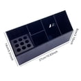 thumbnail image 3 of Vogacara Caja de almacenamiento de tijeras, suministros de belleza, contenedor de tijeras de múltiples compartimentos, abrazaderas, soporte Cuidado del cabello Negro, 3 of 6