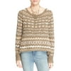 Free People NEW Brown Taupe Women's Small S Scoop Neck Sweater