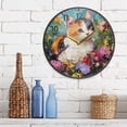 thumbnail image 6 of BZSMCE Wall Clock Acrylic Size：9.5*9.5in/11.9*11.9in Floral Portrait Design Pattern Clock, 6 of 10