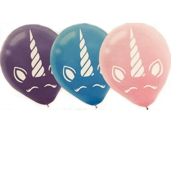 12 Unicorn Assorted Colors Balloons 11"