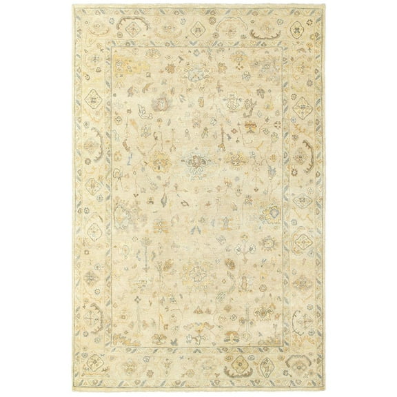 Oriental weavers Palace Area Rug 10301 Beige Petals Vines 2' x 3' Rectangle