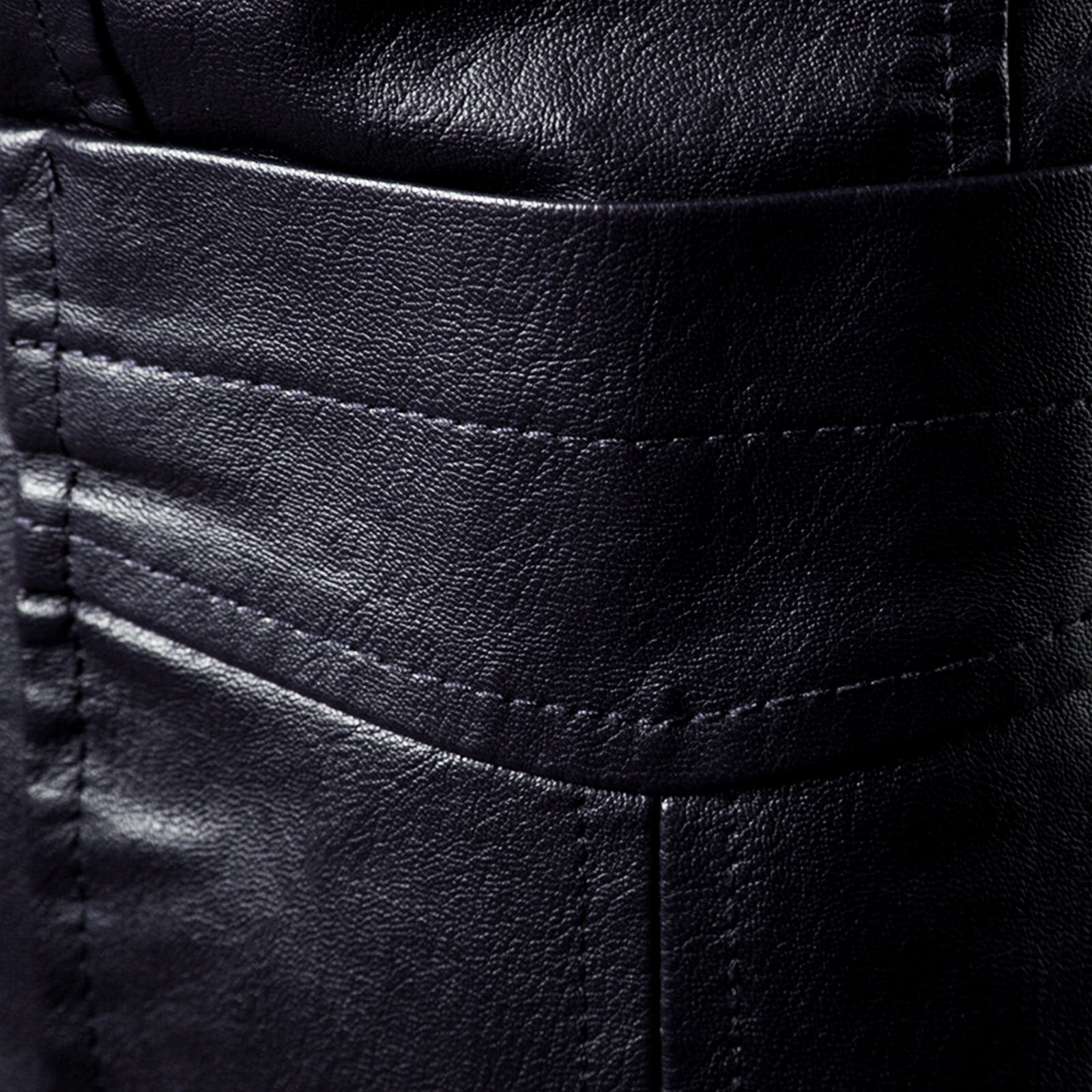 YLSDY Men's Faux Leather Blazer Jacket Slim Fit Button Up Long Sleeve Business Wedding Party Coat Black XXL