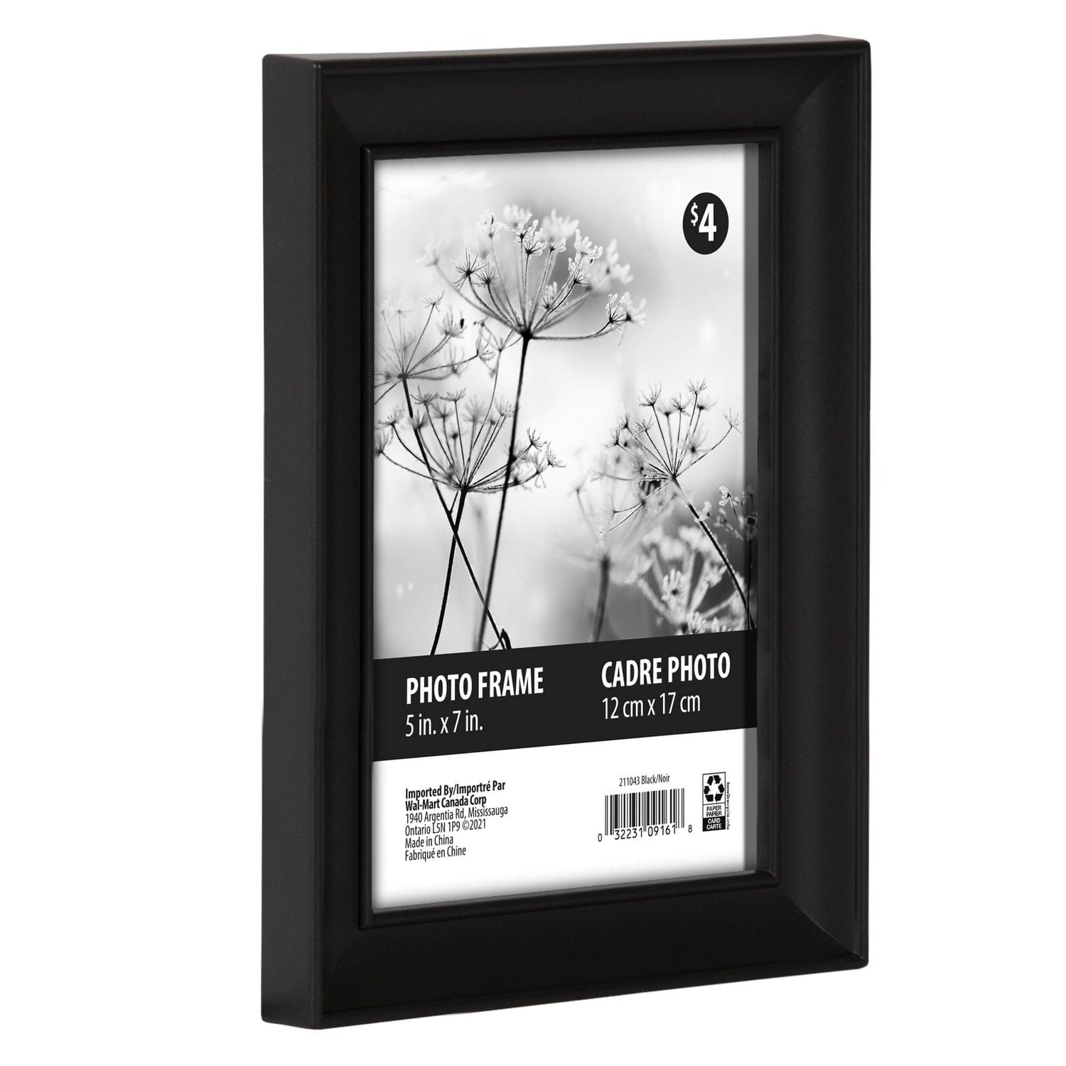 Cadre photo noir Nikolai 12,7 cm x 17,78 cm