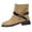 Khaki, variant on SKIYLEVZ Women's Ankle Boots Winter Fashion Shoes Breathable Thermal Boots with Fleece Lined Thick Soft Sole Flatform Casual Solid Outdoor Cold Weather Footwear