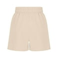 thumbnail image 6 of Sopiago Girls Shorts Summer Athletic Shorts for Girls Elastic Casual Sports Running Soccer Shorts with Double Pocket for Kids (Beige,11-12 Years), 6 of 7