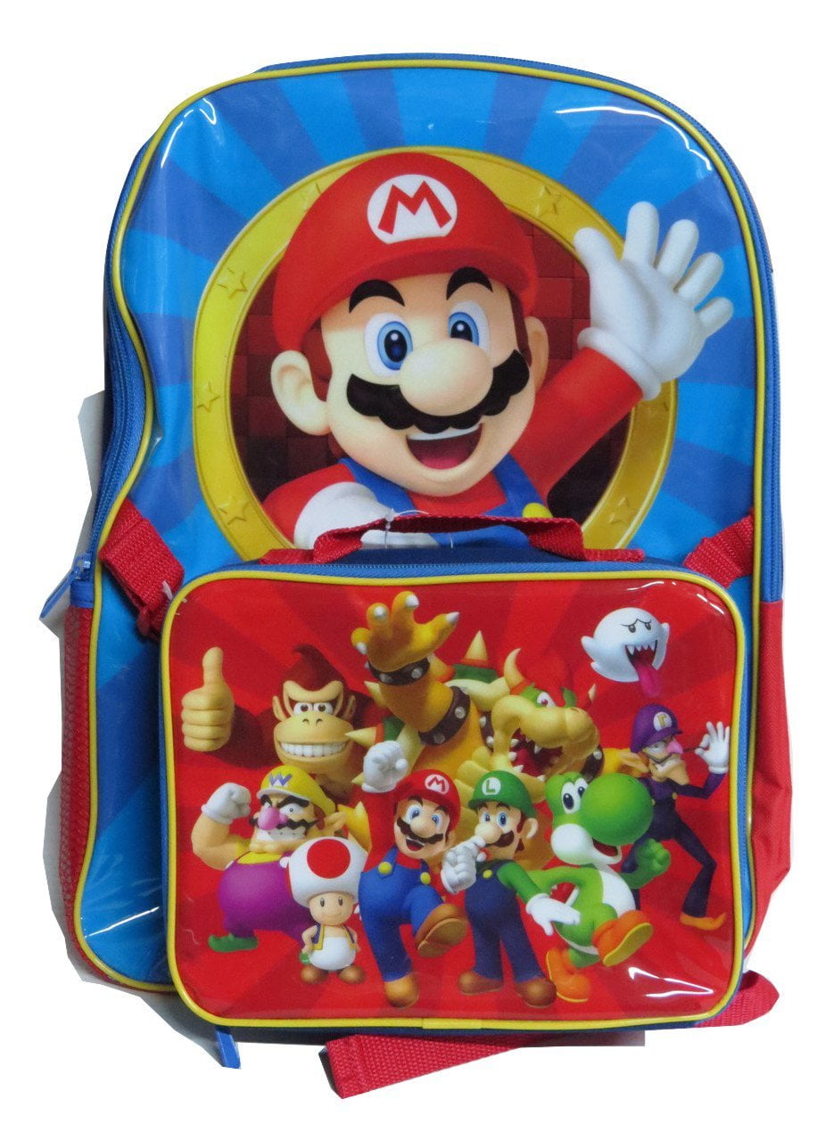 Super Mario Bros. Backpack Nintendo Super Mario Large School Bag