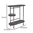 thumbnail image 5 of Benjara BM230373 Oblong Shape Metal Bar Unit with Stemware Rack, Gray & Chrome, 5 of 5