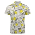 thumbnail image 4 of Lemon Pattern Men Zipper T-shirt Summer Casual Short Sleeve T-shirt Top, 4 of 7
