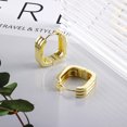 thumbnail image 6 of Lancharmed Square Earrings for Women Trendy Triple Gold Stud Earrings 14K Gold Plated Earring For Gifts, 6 of 8