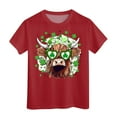 thumbnail image 1 of toraway Hauts d'Automne pour Fillettes 4T T-Shirt à Manches Courtes Col Rond Été Coupe Décontractée Basique 3-4 Ans, 1 of 4