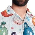 thumbnail image 5 of Bowling Men's Hawaiian Printed Short Sleeve Button Down Casual Beach Shirt's, Unisex, 5 of 6
