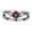 Purple, variant on Amacok 2024 New Stainless Steel Rings for Women Wedding Round Diamond Halo Anniversary Wedding Engagement Band