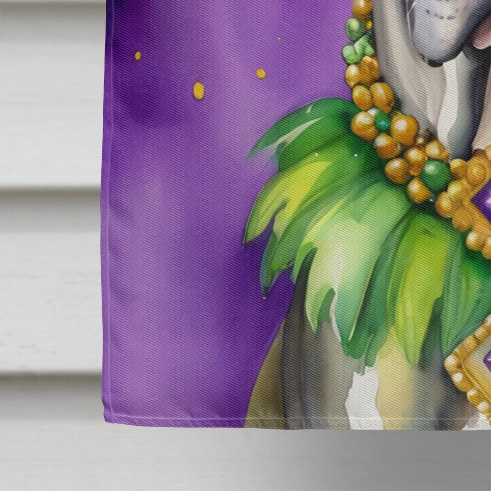 Great Dane King of Mardi Gras House Flag 28 in x 40 in