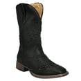 thumbnail image 2 of Roper Womens Kennedy Glitter Tooled Inlay Square Toe Cowboy  Mid Calf Boots, 2 of 5