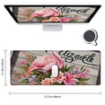 thumbnail image 2 of Mouse Pad Pink Floral Mousepad with Name Office Desk Accessories for Women, 2 of 6