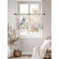 thumbnail image 3 of Easter Rabbit Sheer Curtains 54 Inch Length 2 Panels Set Window Treatments, Spring Colorful Eggs Wildflowers Leaves Rod Pocket Semi Curtains for Living Room/Bedroom/Kitchen Décor, 104"W x 54"L, 3 of 7