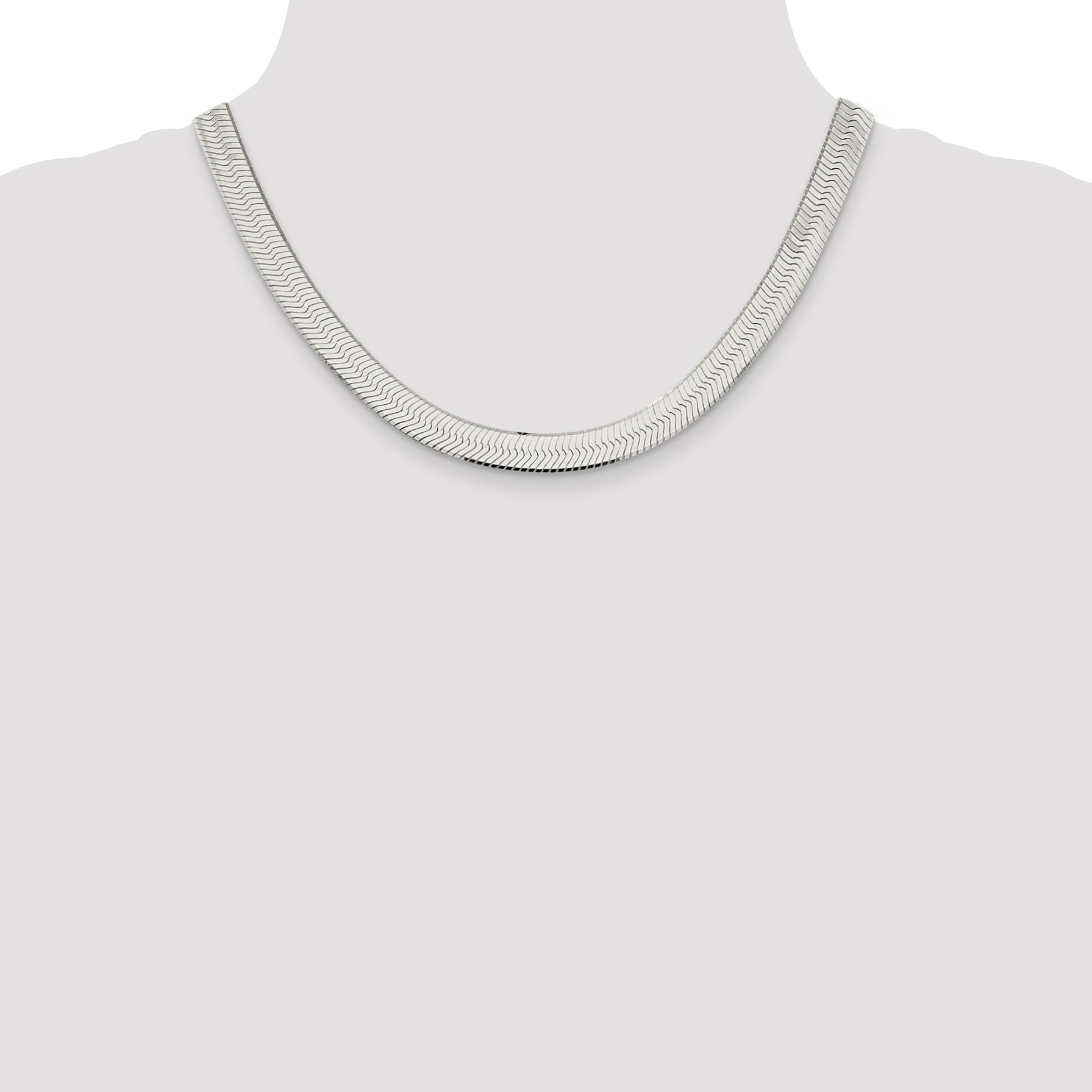 Primal Silver Sterling Silver 8.75mm Magic Herringbone Chain