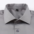 thumbnail image 5 of TANSILING Men's French Cuff Dress Shirt with Free Cufflinks, Formal Long Sleeve Tuxedo Shirt, 5 of 7