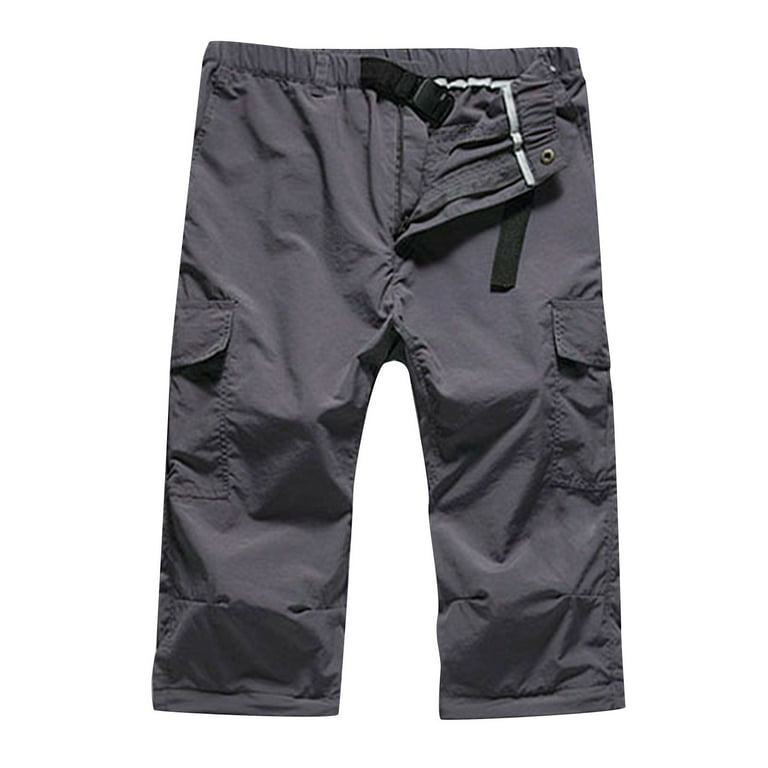  Womens Higth Weight Hiking Pants Quick Dry Drawstring Pants  Convertible Shorts Lightweight Fishing Sweat Pants Dark Gray M
