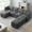 Dark Grey, variant on Mjkone 132" U-Shaped Sectional Sofa with Ottoman, Oversized Modular Sectional Couch,  6-Seater Cloud Sofa for Living Room, Dark Grey