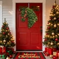 thumbnail image 4 of Horse Head Wreath Farmhouse Front Door Handmade Seasonal Greenery with Red Bow for Outdoor Spaces and Barn, 4 of 7