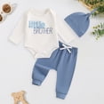 thumbnail image 2 of mgoYE Newborn Baby Boy Girl Clothes Letter Printed Gender Neutral 3PC Romper(White,12-18 Months), 2 of 5