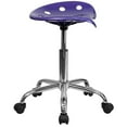 thumbnail image 3 of Siège tracteur violet vibrant et tabouret chromé, 3 of 9