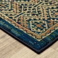 thumbnail image 5 of HomeRoots 508269 2 x 8 ft. Blue & Gold Oriental Power Loom Stain Resistant Runner Area Rug, 5 of 5