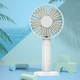 thumbnail image 1 of Ventilador portátil de mano | Recargable por USB y a pilas | 3 velocidades | Ventilador de escritorio personal para oficina, viajes, escuela y exteriores, 1 of 7