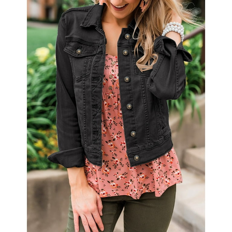 3xl denim top jacket womens